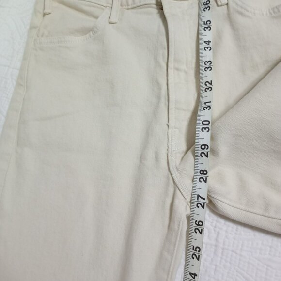 MOTHER The Hustler Ankle Fray Womens Beige Jeans Size 28 - Picture 12 of 13